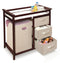 Badger Basket Modern Baby Changing Table, Hamper, 3 Baskets