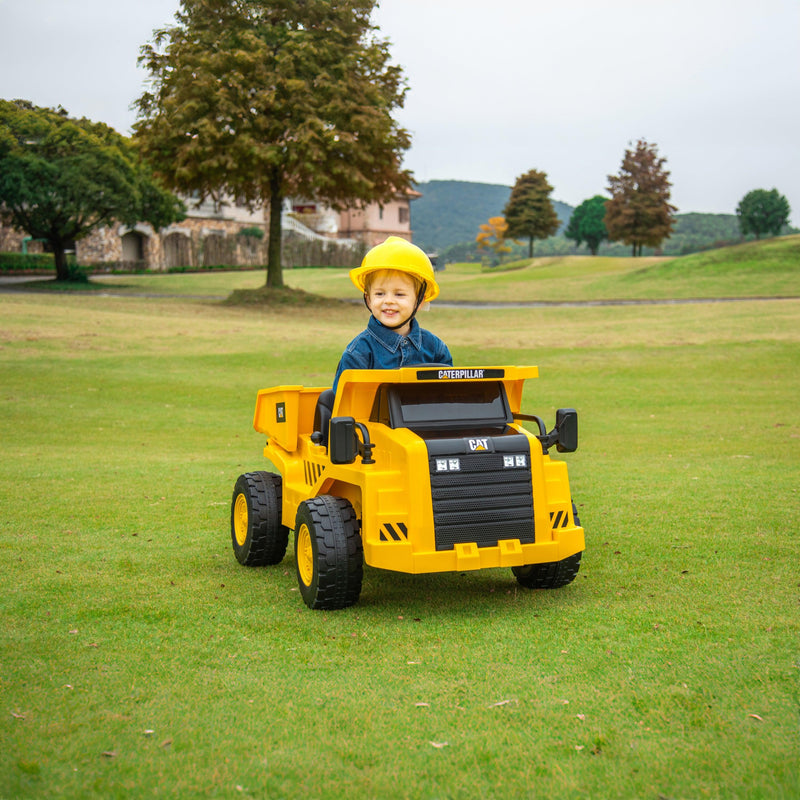 Freddo Toys 12V CAT Electric Dump Truck 1 Seater Ride-On