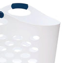 Rubbermaid 1.5 Capacity Flex N Carry Portable Flexible Laundry Basket, White