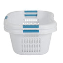 Rubbermaid 2.1-Bushel Small Hip-Hugger Plastic Laundry Basket, White (3-Pack)