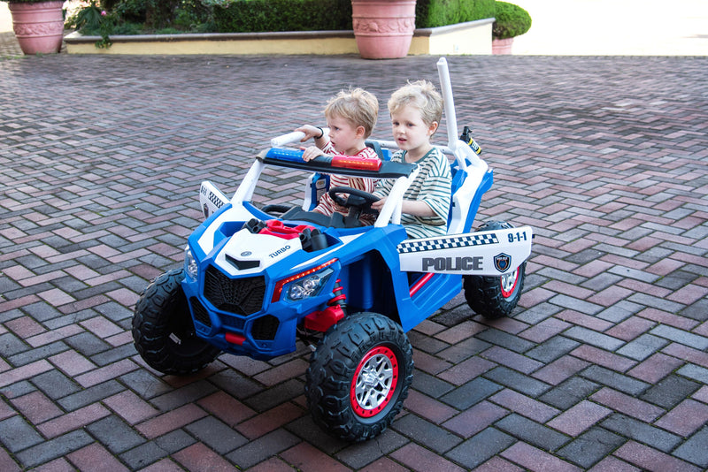 Freddo Toys 24V Storm Police UTV 2-Seater for Kids with Lights & Sirens