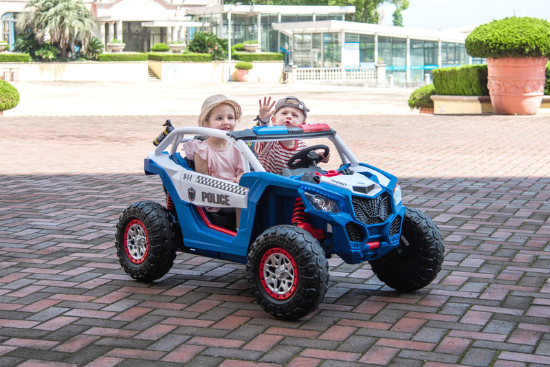 Freddo Toys 24V Storm Police UTV 2-Seater for Kids with Lights & Sirens