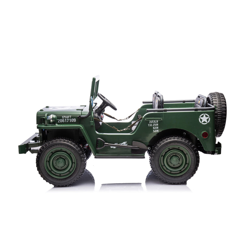 Freddo Toys 24V Military Willy Jeep 3 Seater Electric Ride on