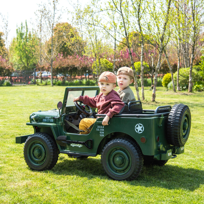 Freddo Toys 24V Military Willy Jeep 3 Seater Electric Ride on