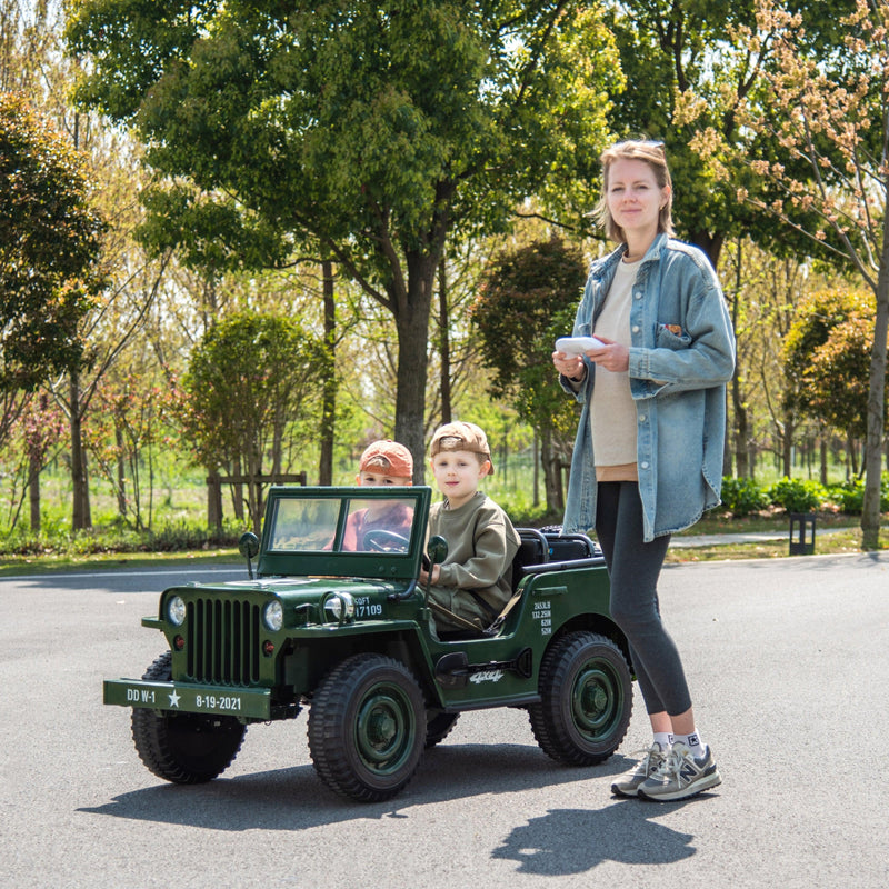 Freddo Toys 24V Military Willy Jeep 3 Seater Electric Ride on