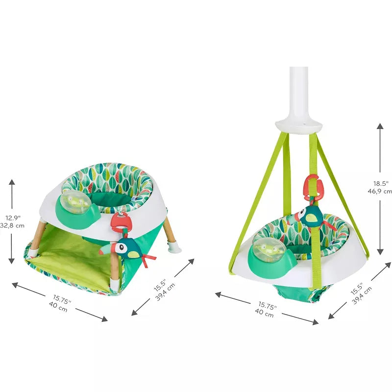 Exersaucer Tiny Tropics 2-in-1 Baby Seat & Doorway Jumper