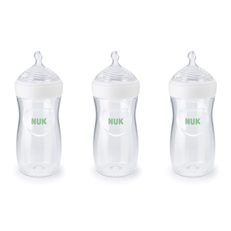 NUK Simply Natural Baby Bottle with SafeTemp 9 oz  3 Pack