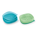 NUK Suction Plates and Lid 2 Pack Blue & Green