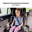 TurboBooster Highback LX Booster Car Seat with Safety Surround - Stark