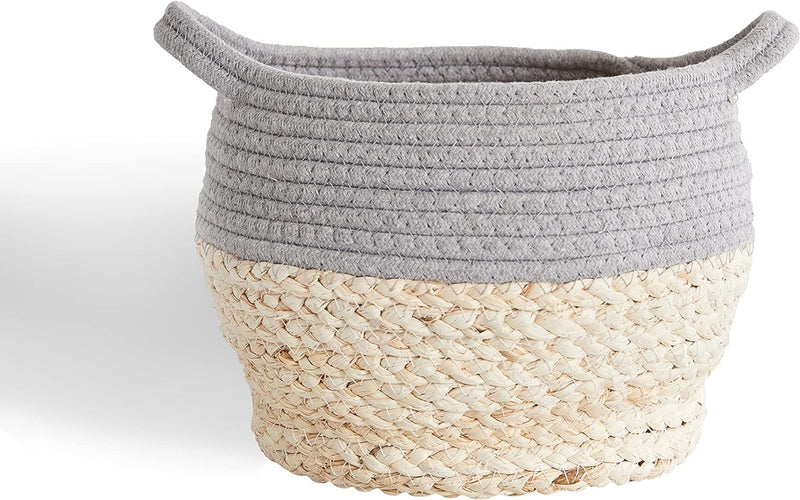 Levtex Baby Mozambique Round Rope and Straw Basket