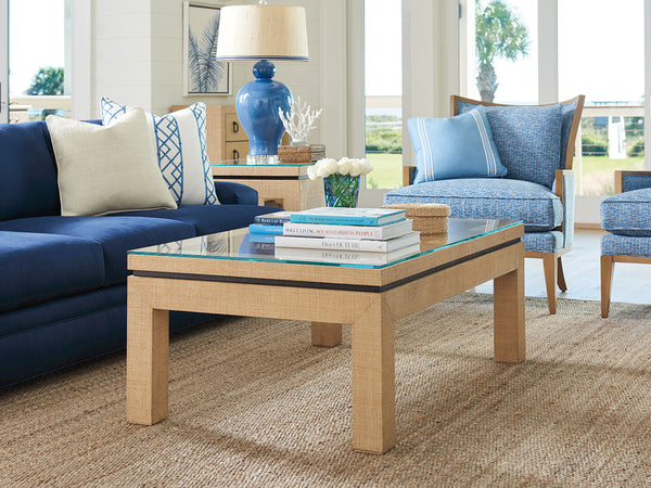 Newport Harbor Raffia Cocktail Table