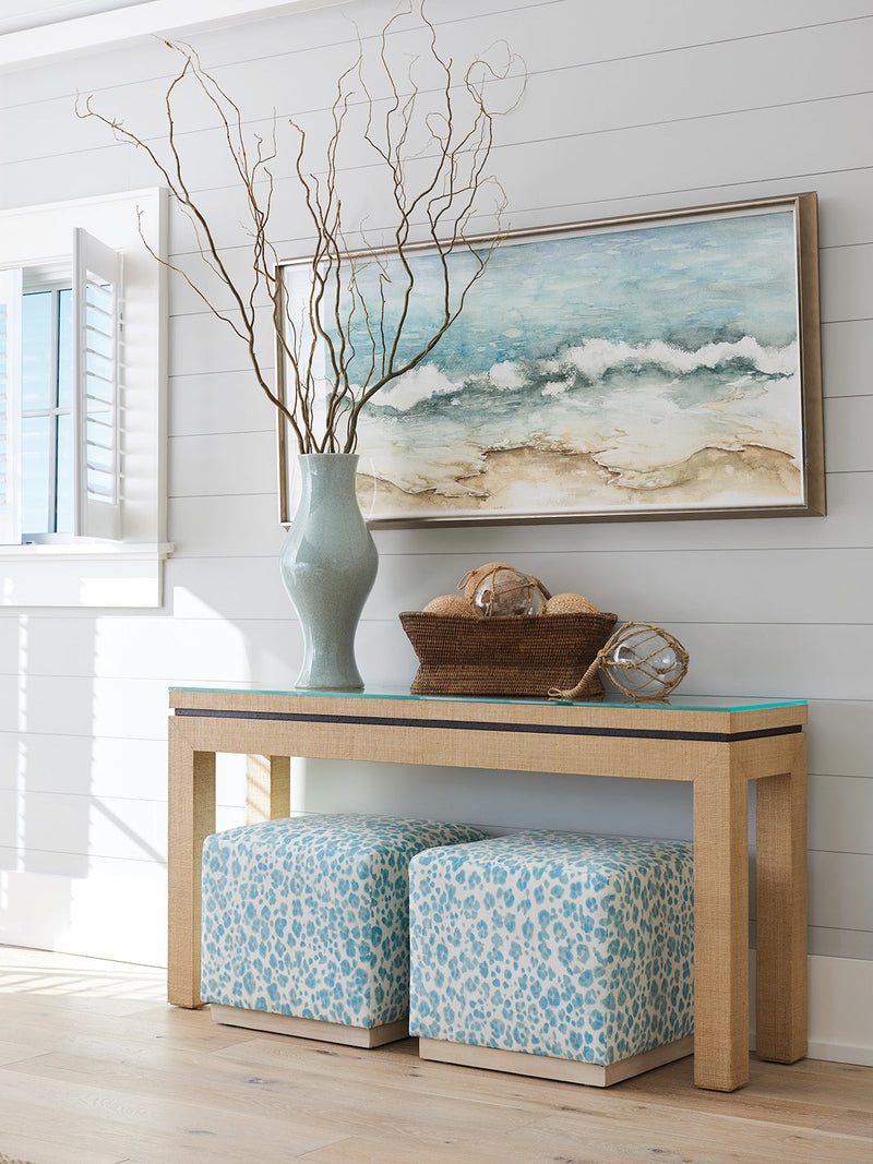 Newport Harbor Raffia Console