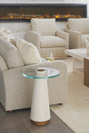 Carmel Castlewood Glass Top Accent Table