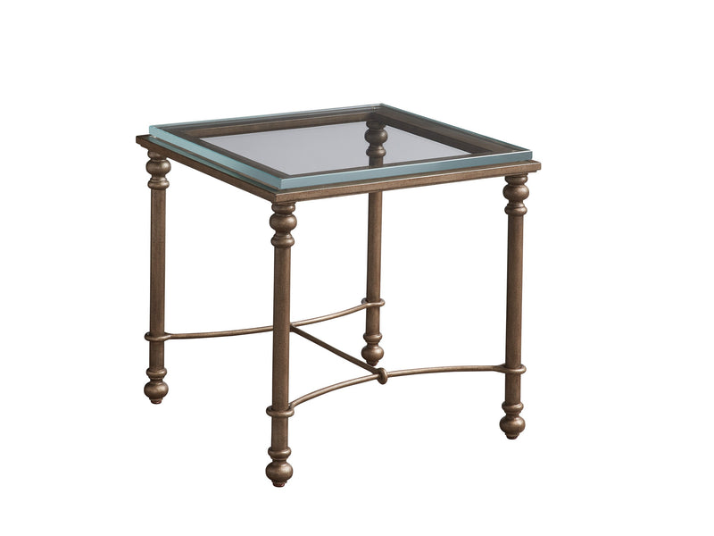 Laguna Bluff Metal And Glass End Table