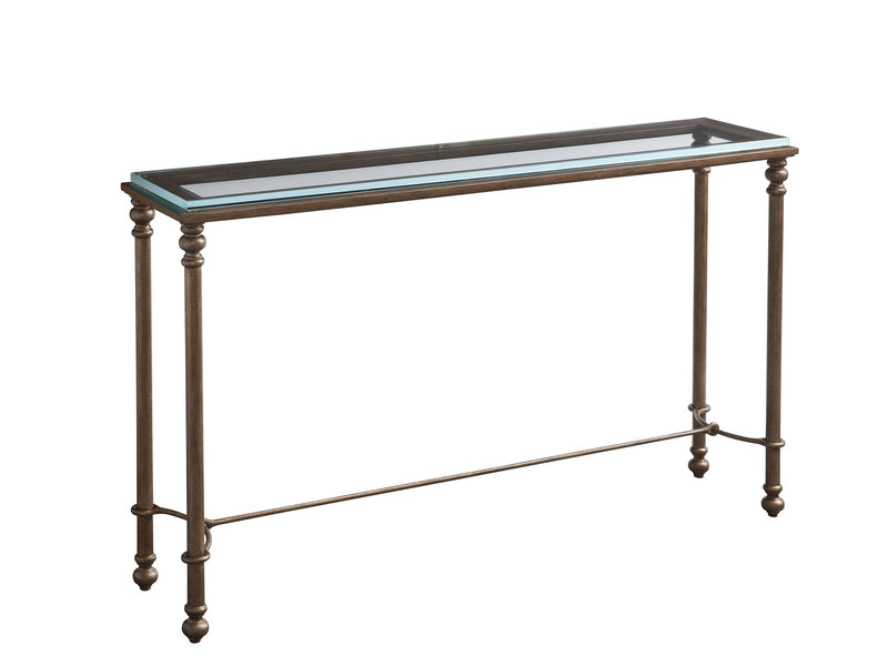 Laguna Bluff Metal And Glass Console