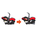 Ally Newborn Baby Infant Car Seat Travel System with Cover - Mars Red