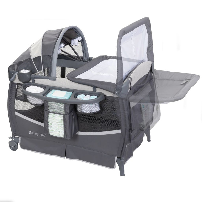 Baby Trend Deluxe II Nursery Center Portable Playard - Misty Gray