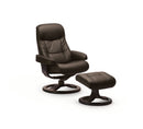 Muldal R Recliner with Footstool - Fjords - AmericanHomeFurniture