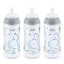 NUK 3pk Smooth Flow Bottle Safari Animals - Elephant