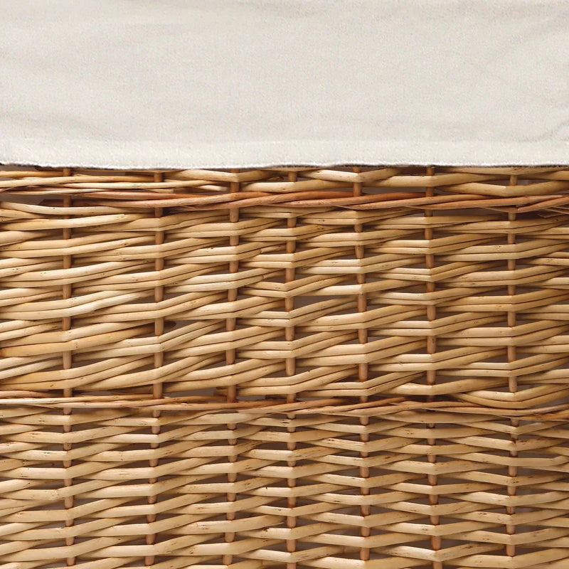 Badger Basket Wicker Two Hamper Set with Liners