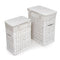 Badger Basket Wicker Two Hamper Set with Liners