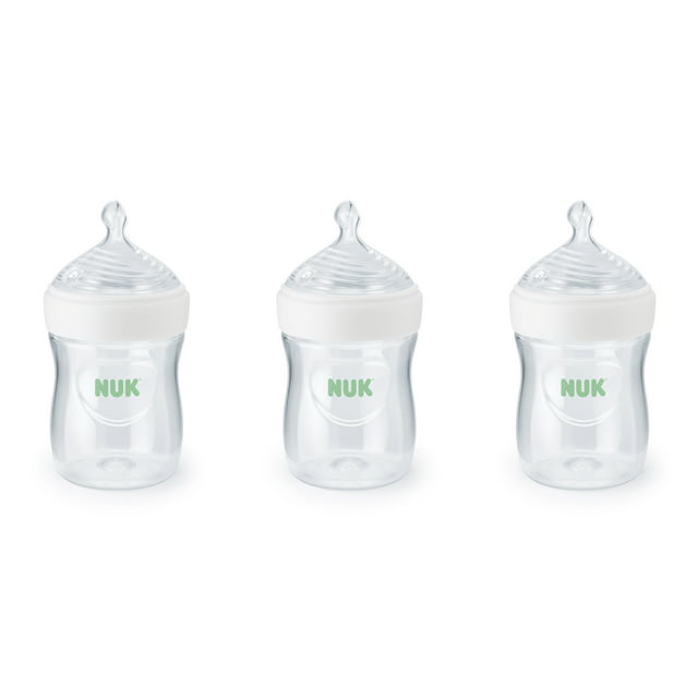 NUK Simply Natural with SafeTemp Clear Baby Bottles 5oz