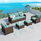 Geneva Patio Furniture 5 Piece Set with Cushions