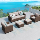 Geneva Patio Furniture 5 Piece Set with Cushions