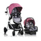 Pivot Modular Travel System With SafeMax Car Seat - Dusty Rose