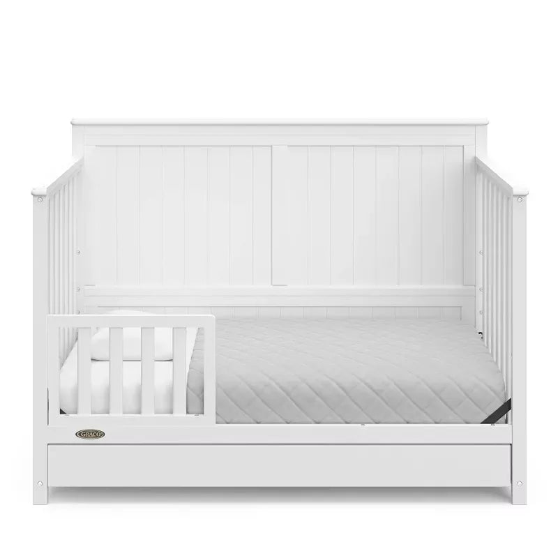 Hadley 5-in-1 Convertible Crib with Drawer - White