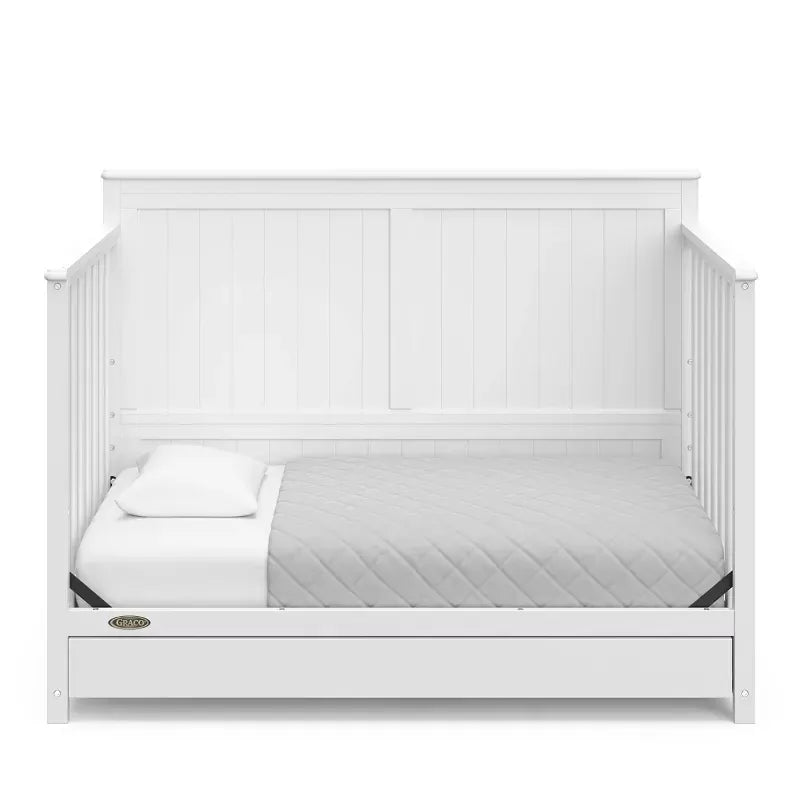 Hadley 5-in-1 Convertible Crib with Drawer - White