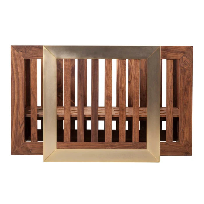 Lydian Crib in Walnut Finish With 24k Gold