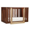 Lydian Crib in Walnut Finish With 24k Gold