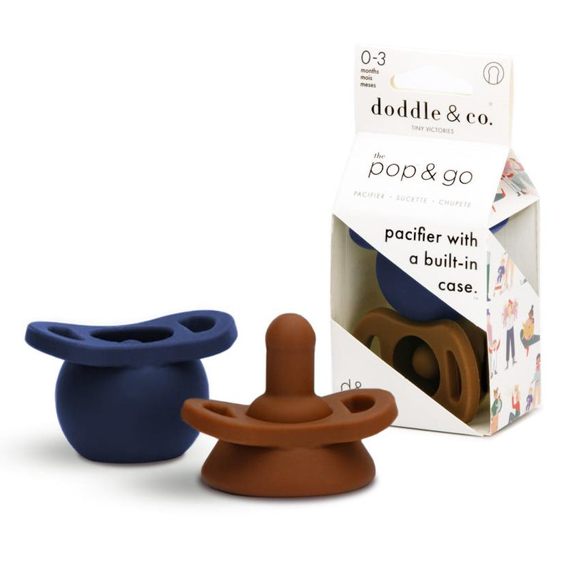 Doddle & Co® Pop & Go Pacifiers - Blush/Lilac