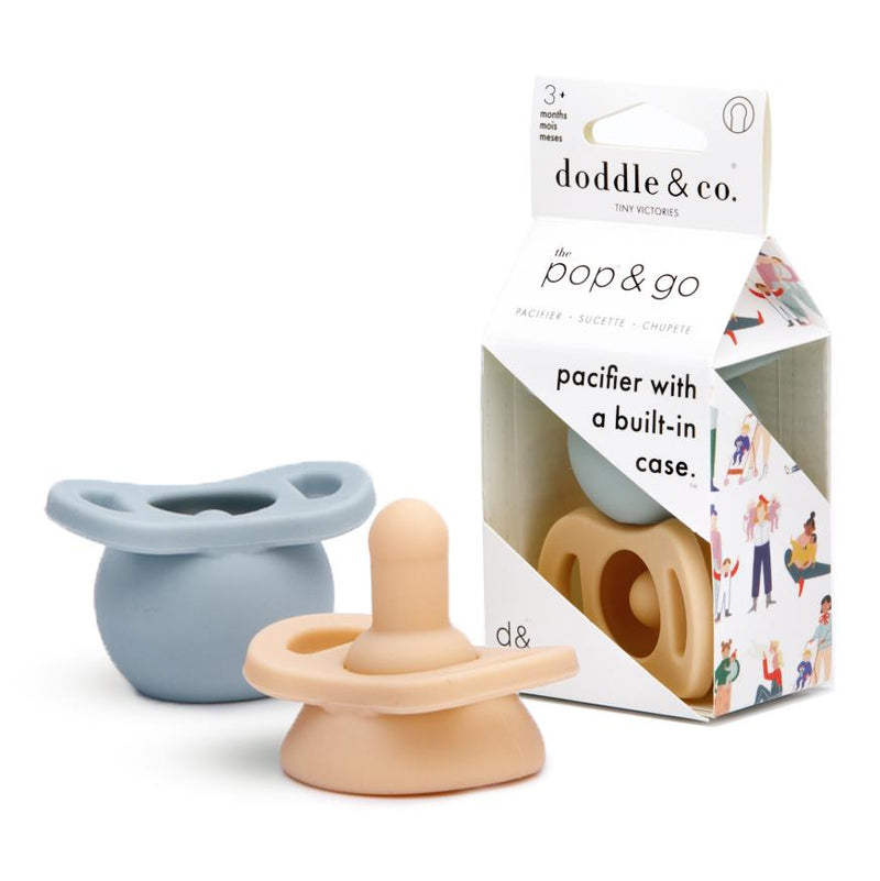 Doddle & Co® Pop & Go Pacifiers - Blush/Lilac