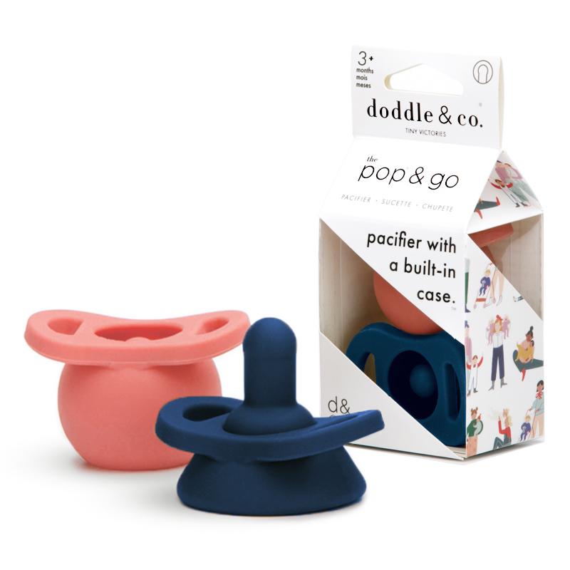 Doddle & Co® Pop & Go Pacifiers - Blush/Smash Cake