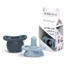 Doddle & Co® Pop & Go Pacifiers - Chocolate/Navy